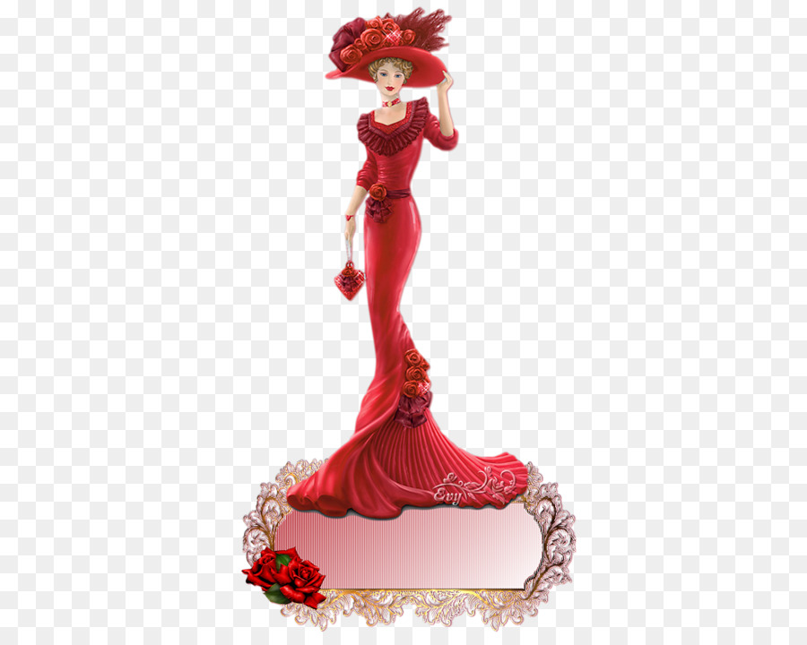 Dama Del Vestido Rojo，Moda PNG