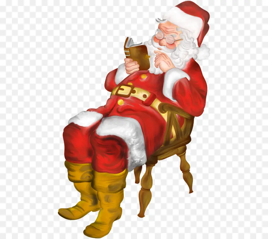 Papá Noel Leyendo，Navidad PNG