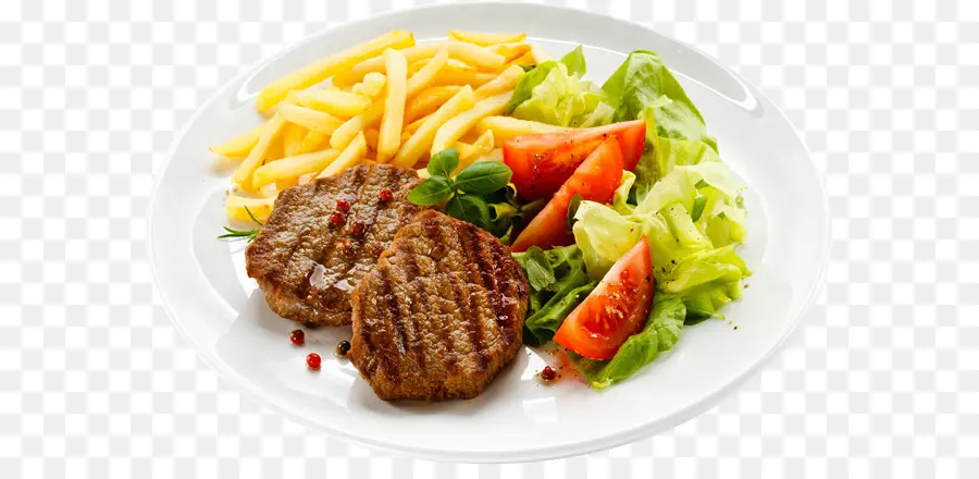 Filete Y Papas Fritas，Bife PNG