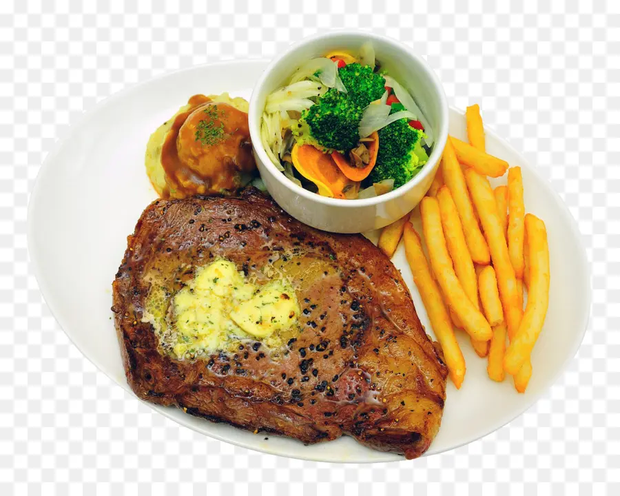 Comida De Bistec，Papas Fritas PNG