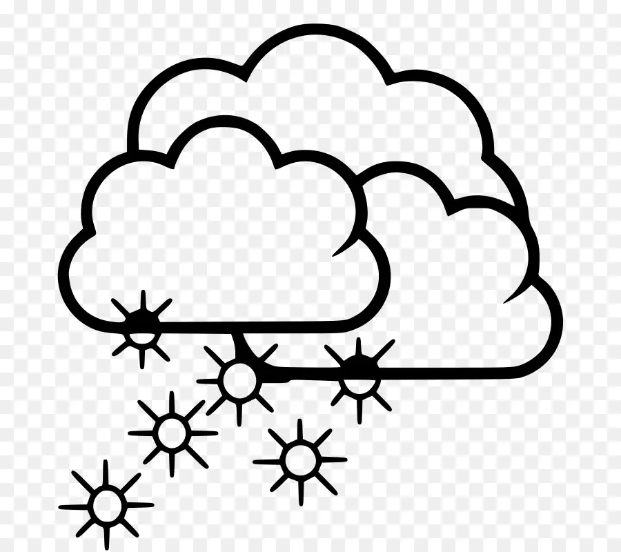 Nube Con Copos De Nieve，Nube PNG