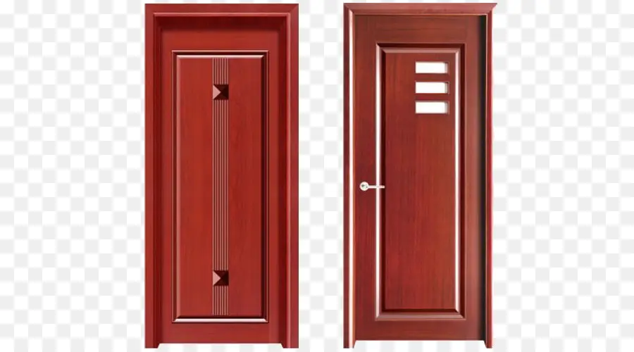 Puertas De Madera，Rojo PNG