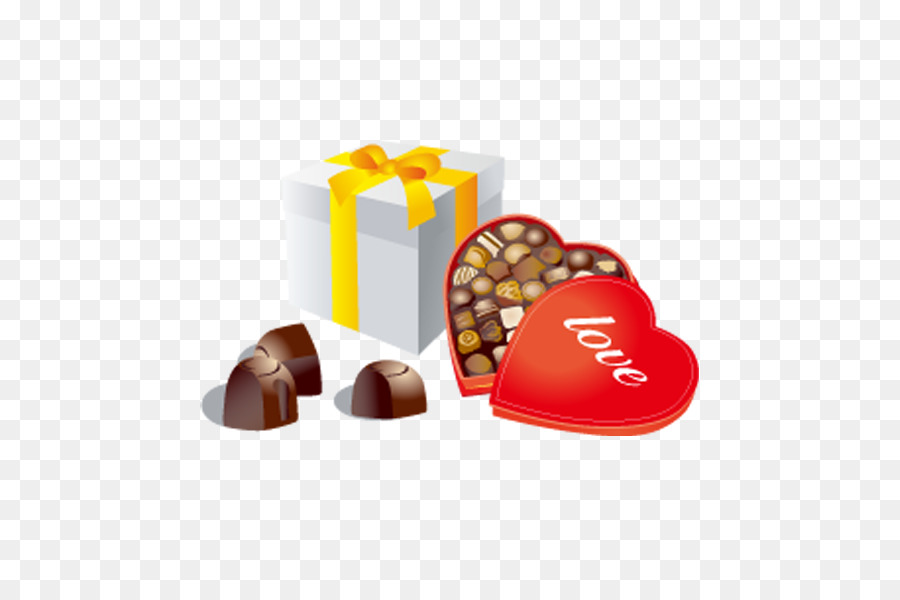 Cajas De Bombones En Forma De Corazón，Chocolates PNG