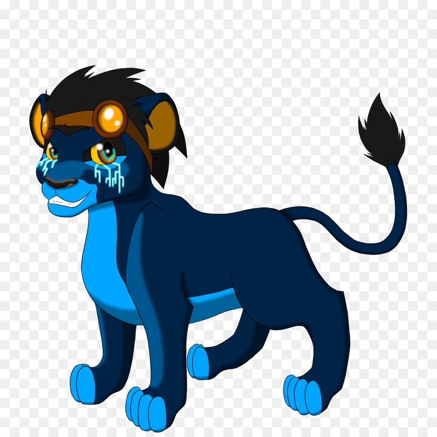 León Azul，Dibujos Animados PNG