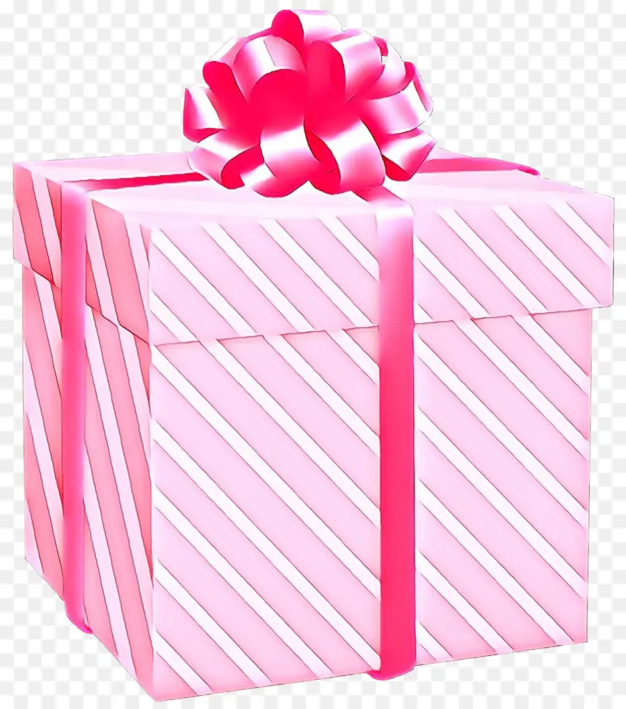 Caja De Regalo Rosa，Cinta PNG