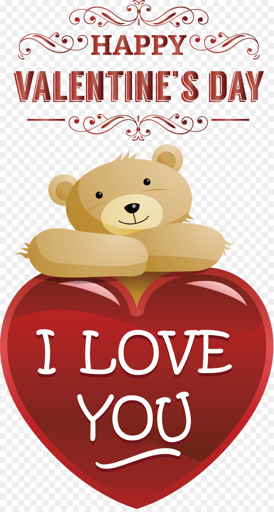 Tarjeta Del Dia De San Valentin，Osos De Peluche PNG