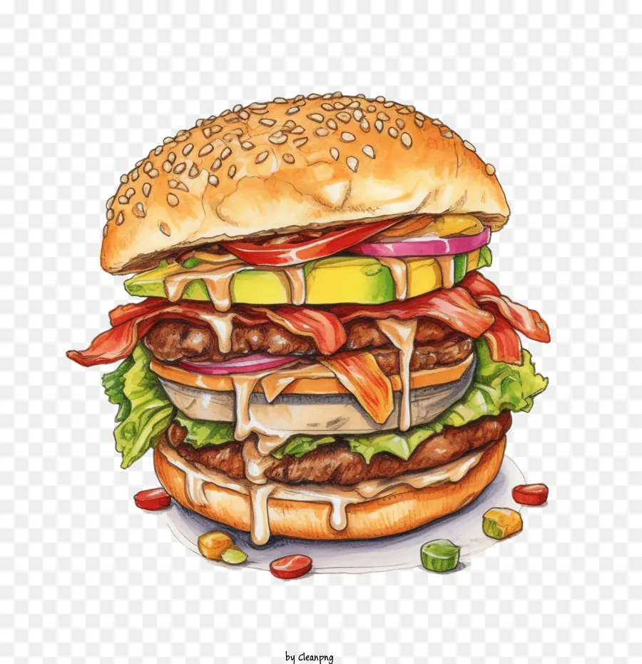 Hamburguesa，Hamburguesa Con Queso PNG