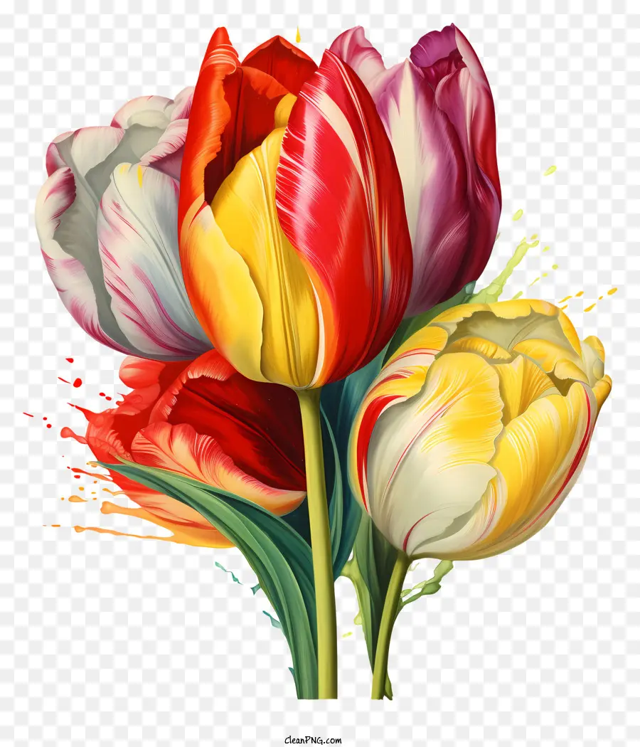 Ramo，Tulipán Amarillo PNG