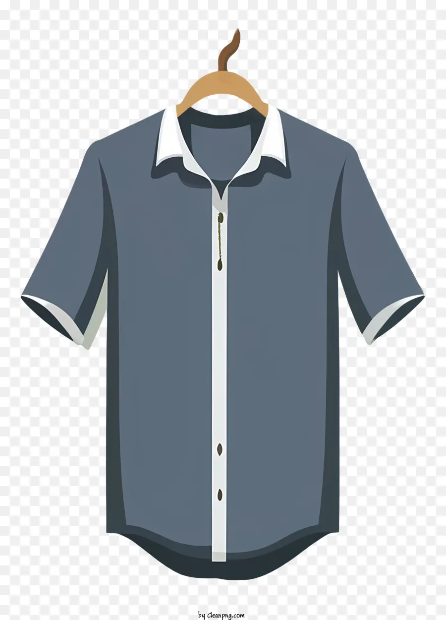 Camisa Azul Y Blanca，Camisa En Percha PNG