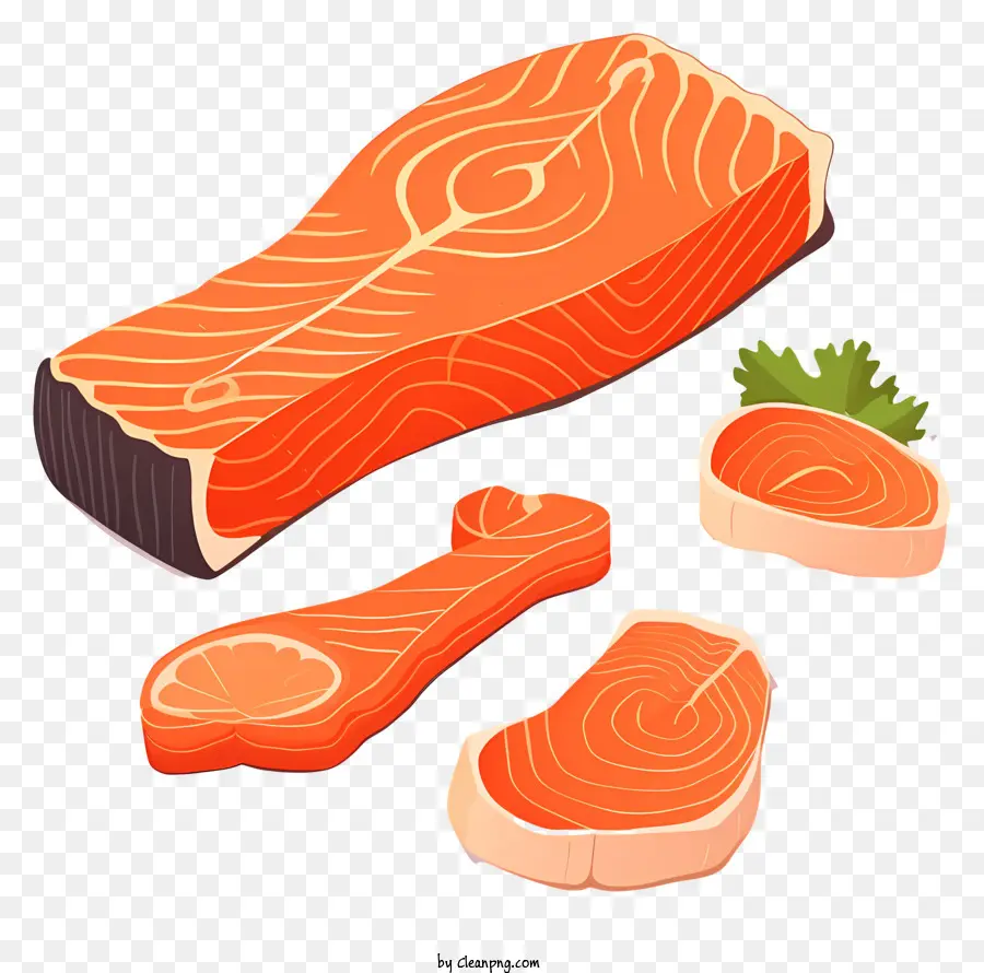 Salmón Crudo，Filetes De Salmón PNG