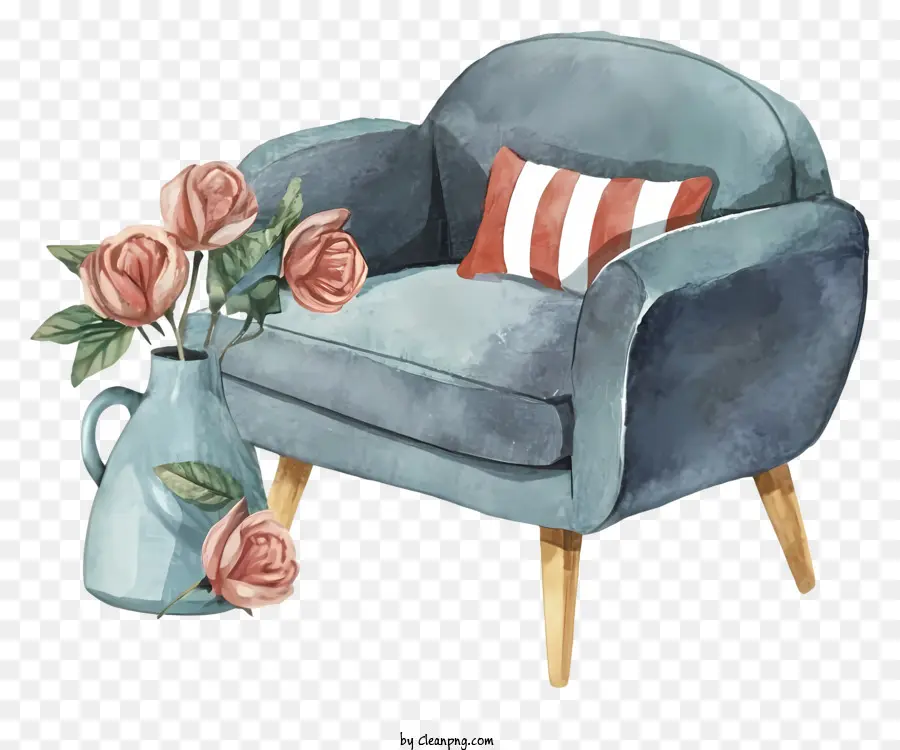 Dibujos Animados，Sillón Azul PNG