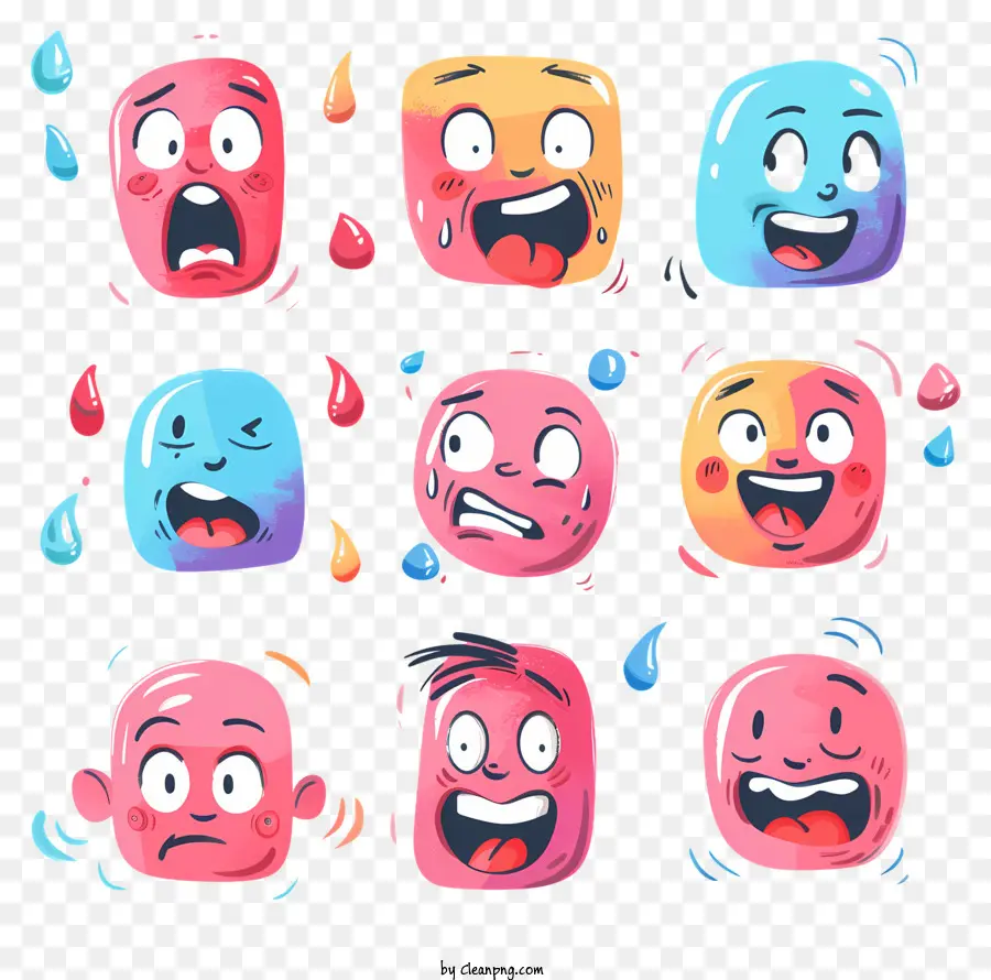 Emoticones，Emociones PNG