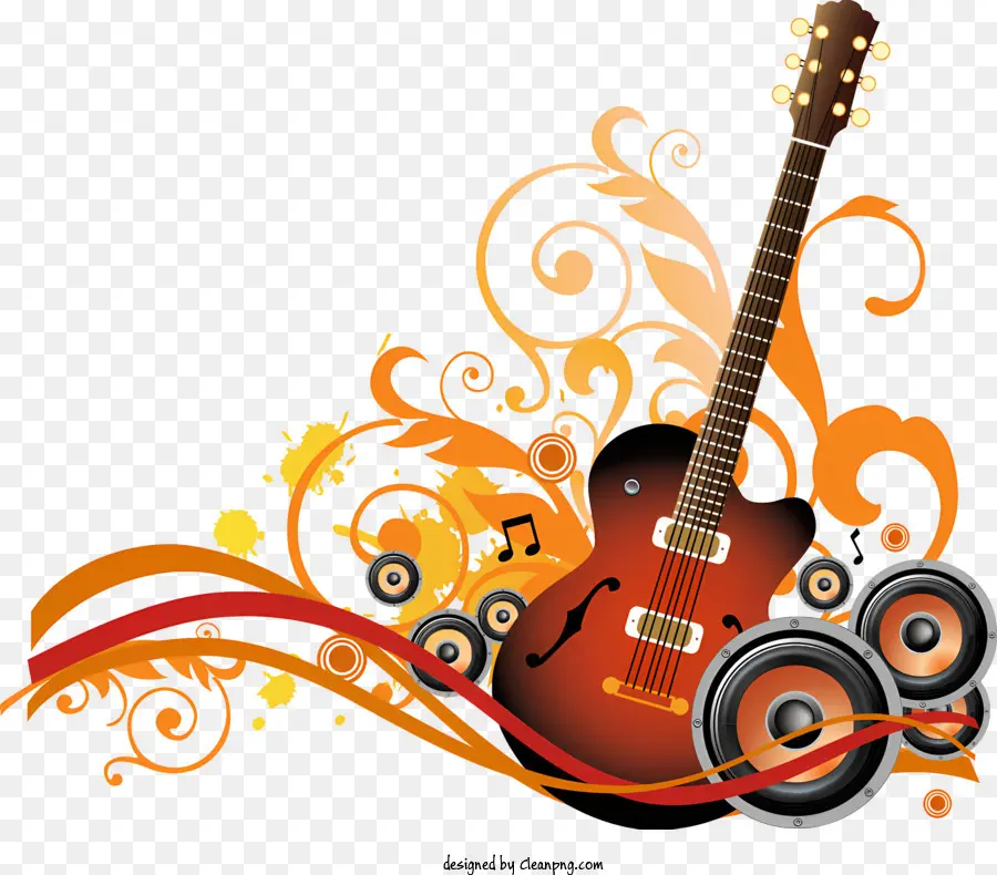 Música，Guitarra Eléctrica PNG