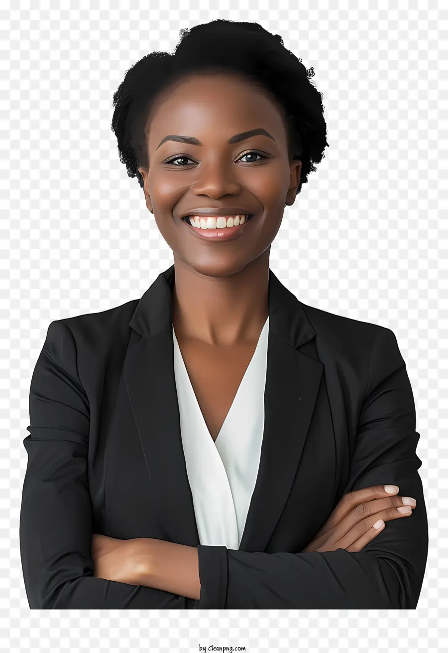 Mujer De Negocios Negra，Mujer Sonriente PNG