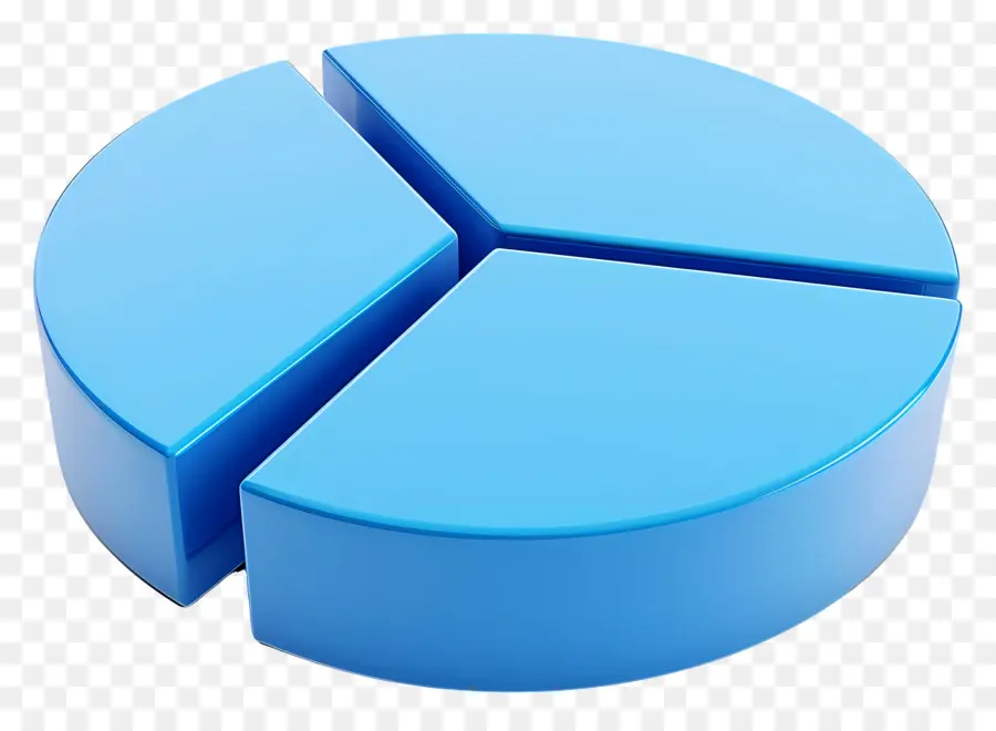 Gráfico Circular Azul，Datos PNG