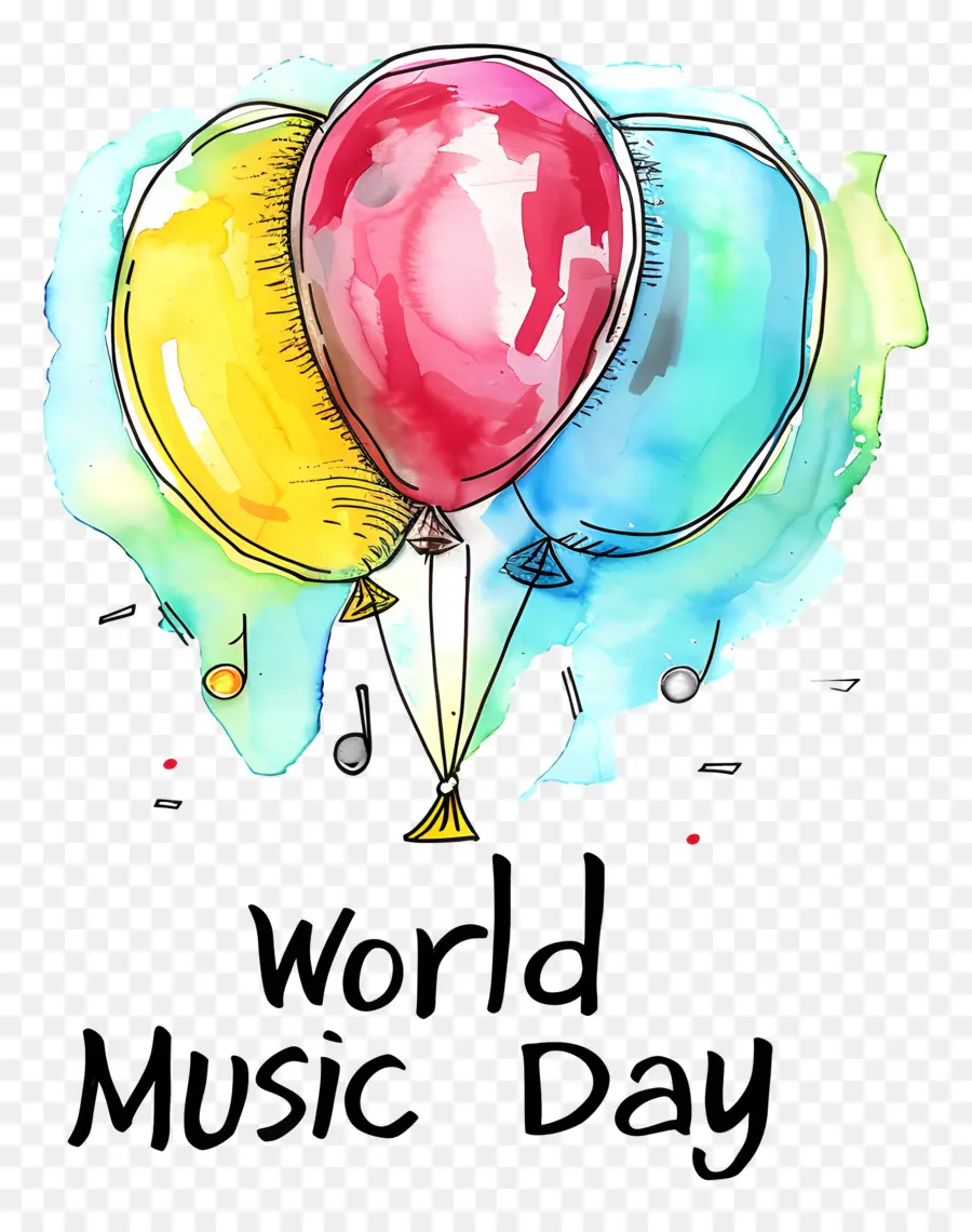 Día Mundial De La Música，Globos PNG