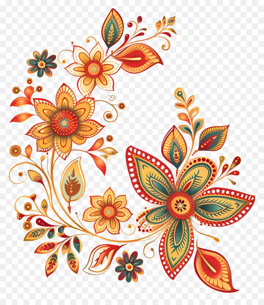 Diseño Mehndi，Diseño Floral PNG