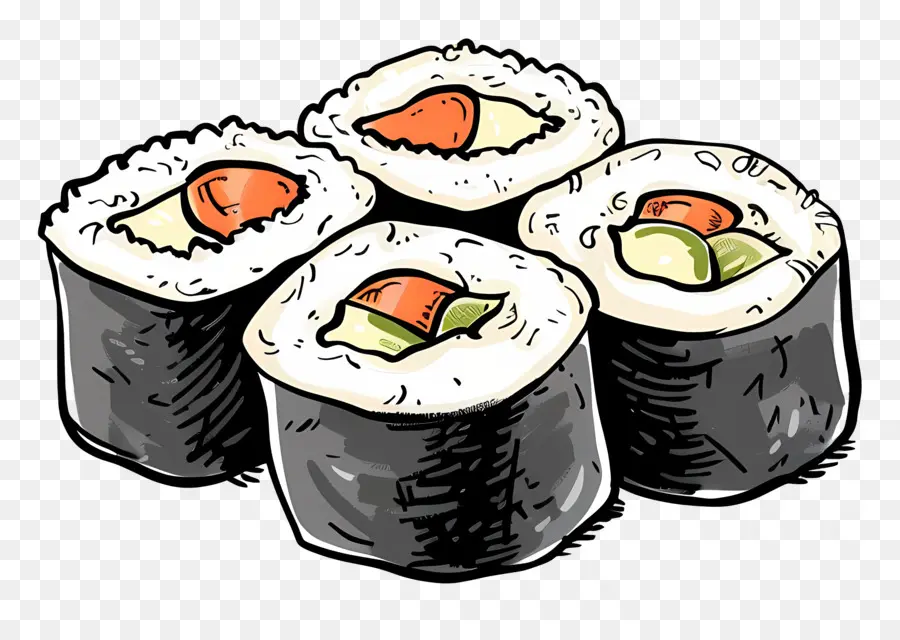 Sushi，Rollos De Sushi PNG