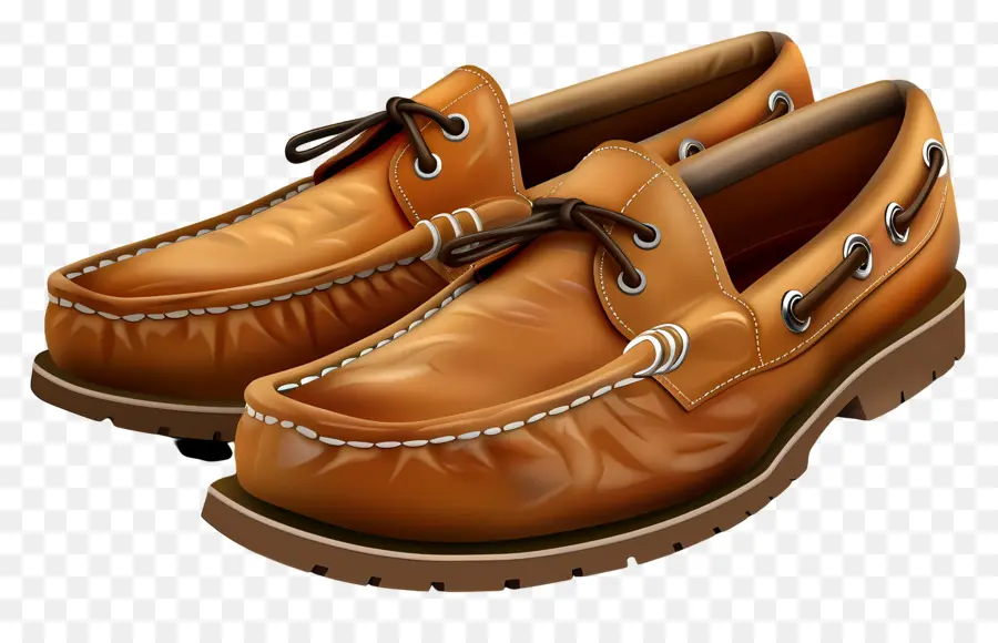 Zapatos Náuticos，Zapatos Marrones PNG