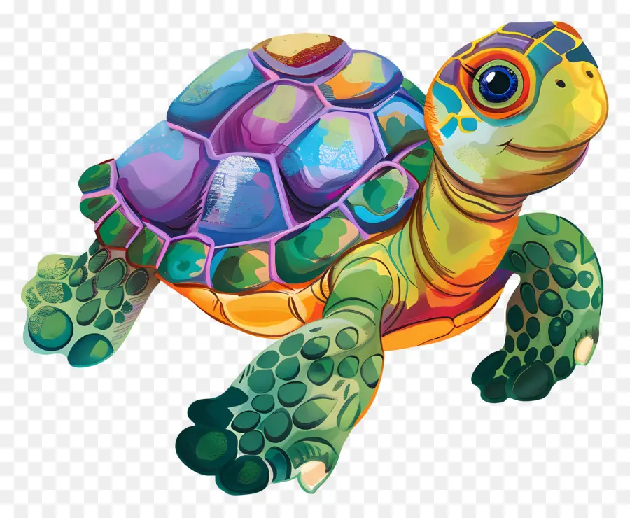 Tortuga De Dibujos Animados，Linda Tortuga PNG