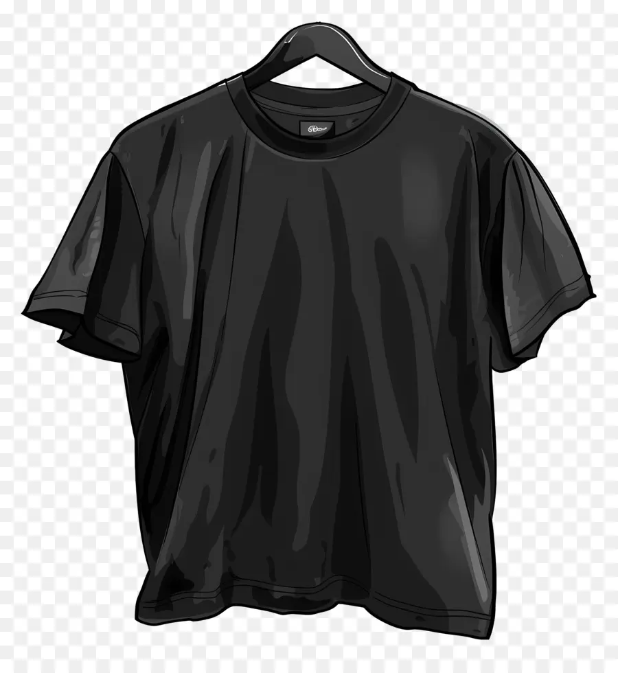 Camiseta Negra，Vestir PNG