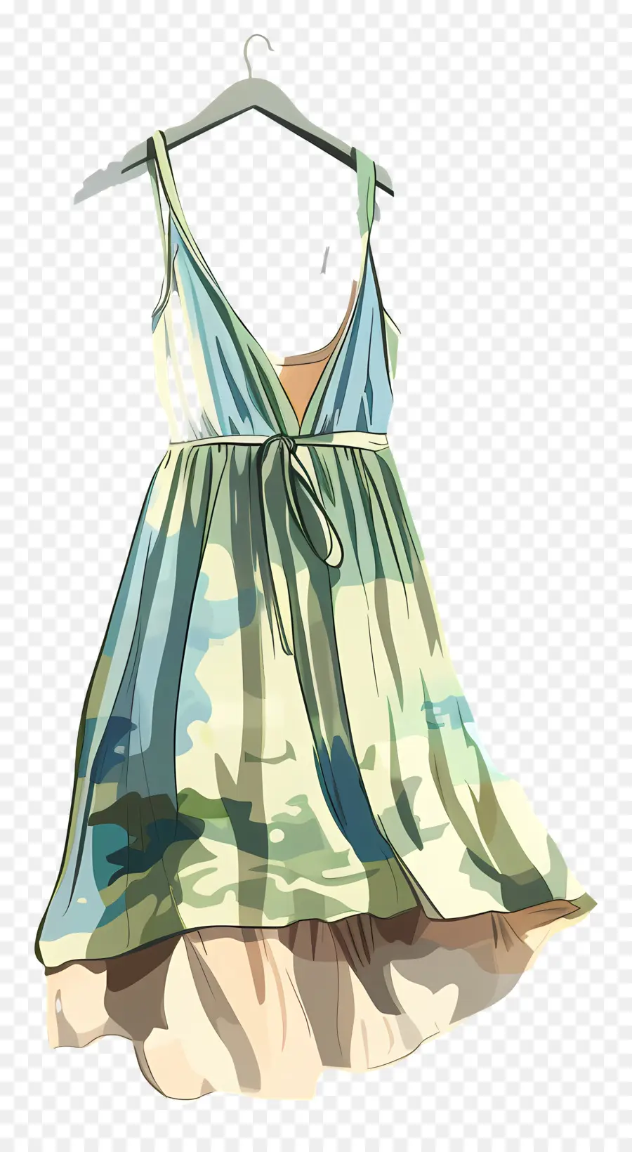 Vestido De Verano，Vestido Azul PNG