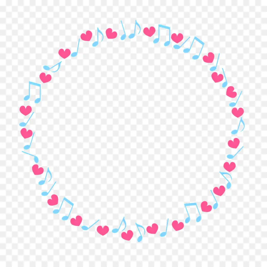 Notas Musicales，Música Y Corazones PNG