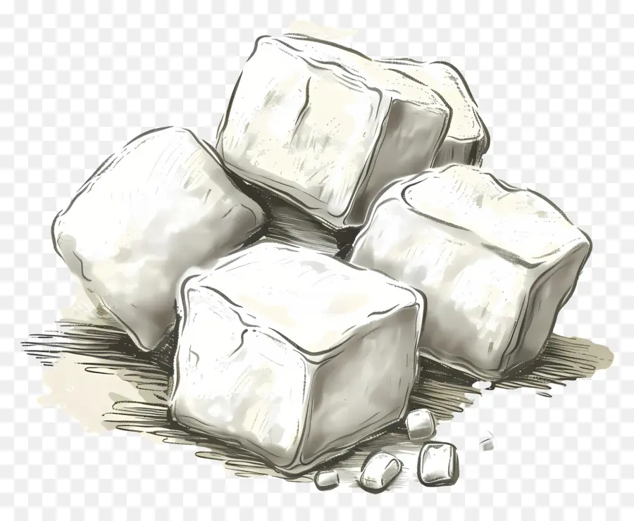 Caramelo De Malvavisco，Cubitos De Hielo PNG