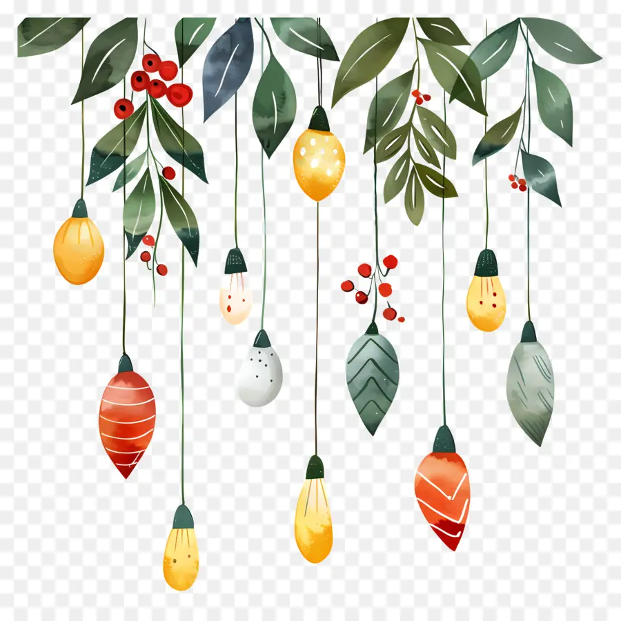 Luces De Navidad，Luces Colgantes PNG