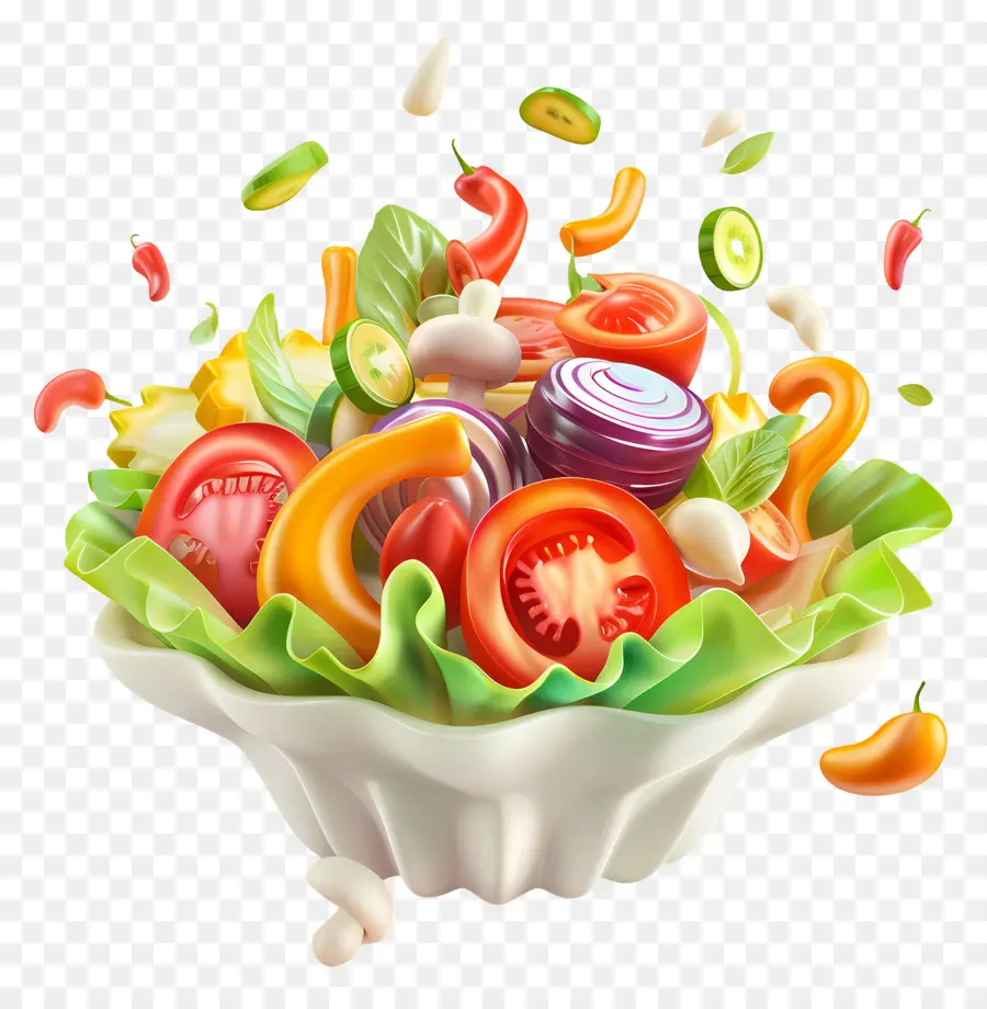 Ensalada Fresca，Ensalada De Verduras Coloridas PNG