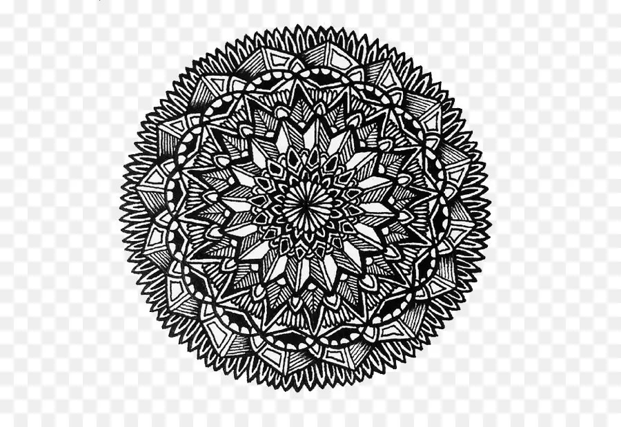 Mandala，Preto E Branco PNG