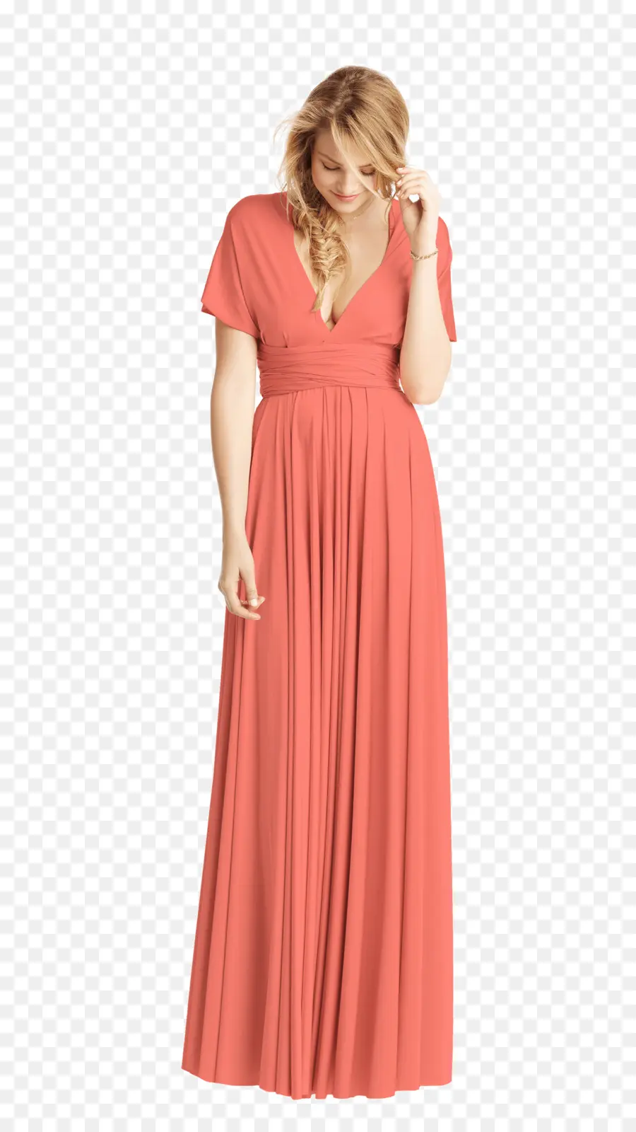 Mulher De Vestido Vermelho，Vestir PNG