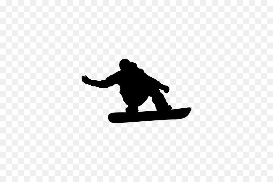 Silhueta De Snowboarder，Snowboard PNG