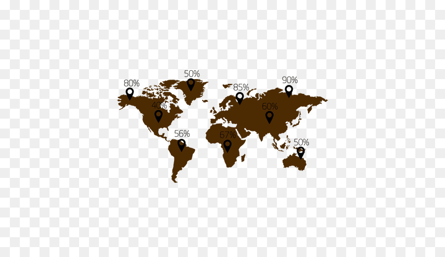 Mapa Mundial，Continentes PNG