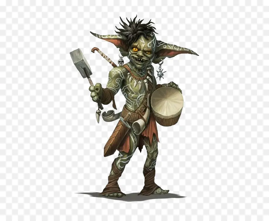 Goblin Com Tambor，Duende PNG