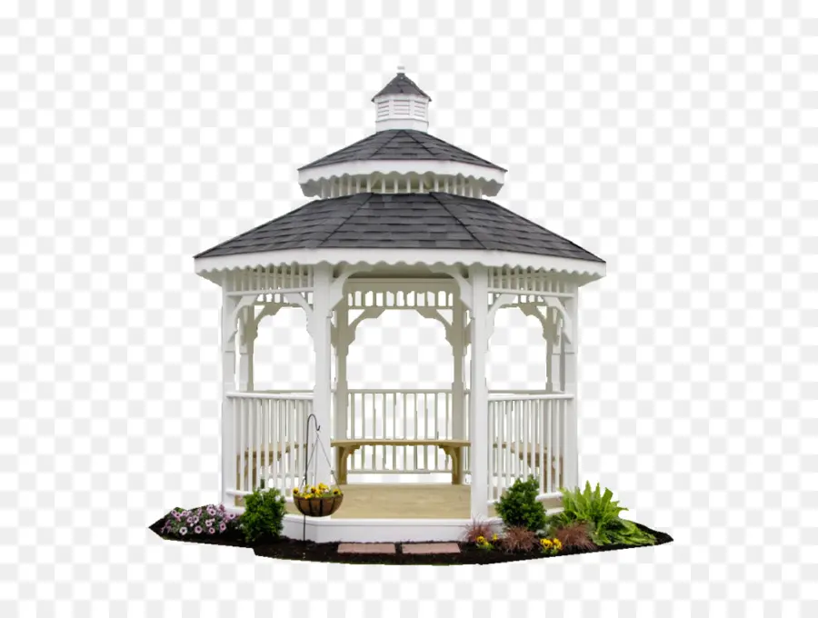 Gazebo Branco，Ar Livre PNG