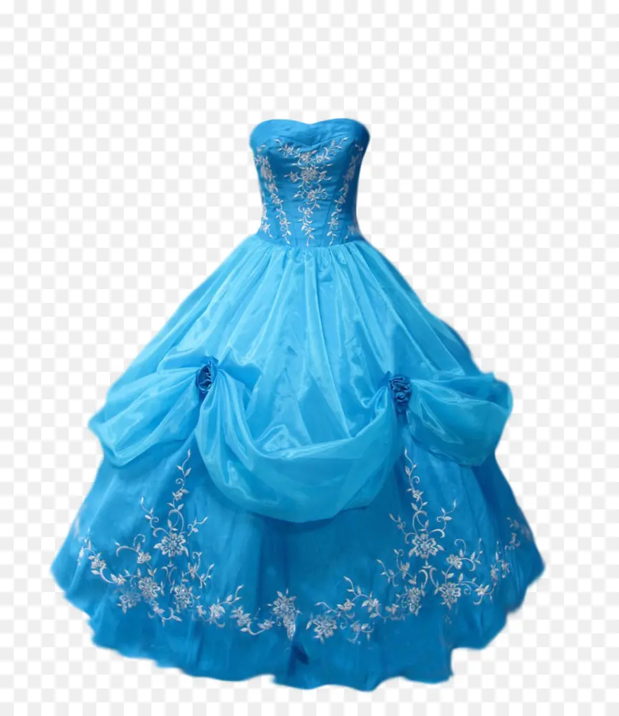 Vestido Azul，Vestido De Baile PNG