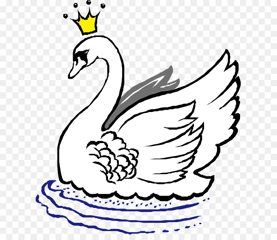 Cisne Com Coroa，Pássaro PNG