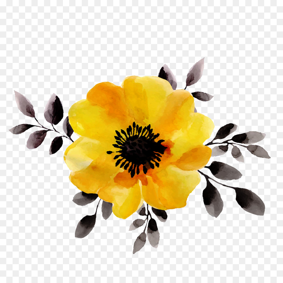 Flor Amarela，Flor PNG