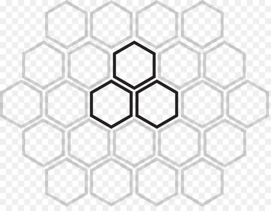 Padrão Hexagonal，Preto PNG