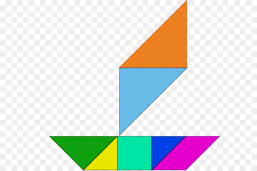 Tangram Colorido，Formas PNG