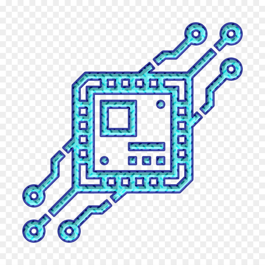 Circuito Azul，Microchip PNG