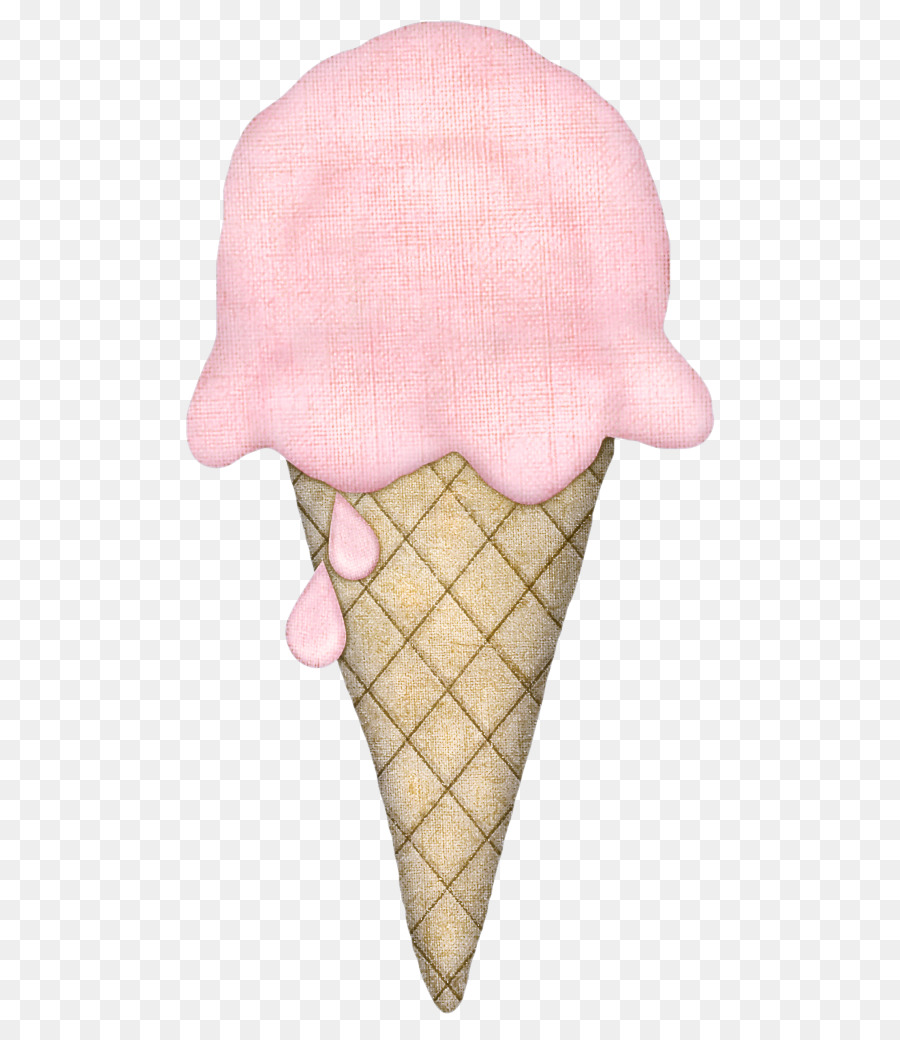 Sorvete Rosa，Cone PNG