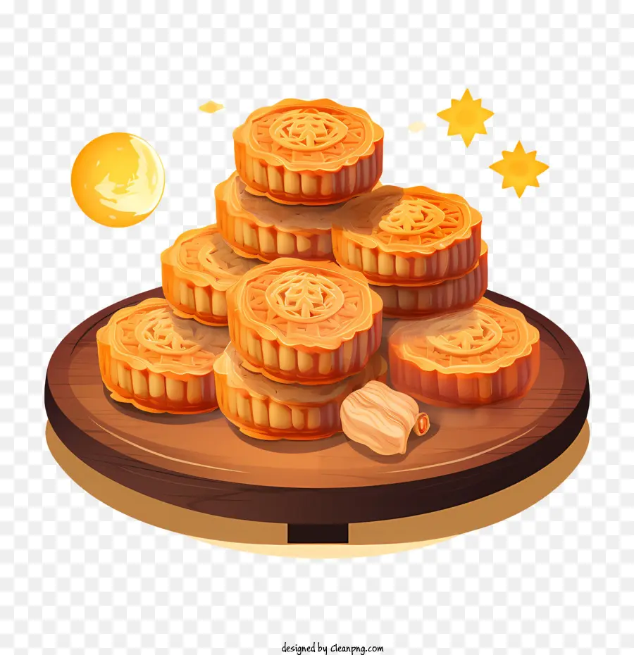 Bolo Lunar，Biscoitos PNG