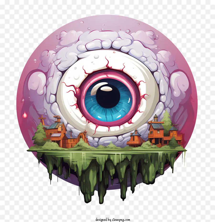 Globo Ocular De Halloween，Olho Gigante PNG