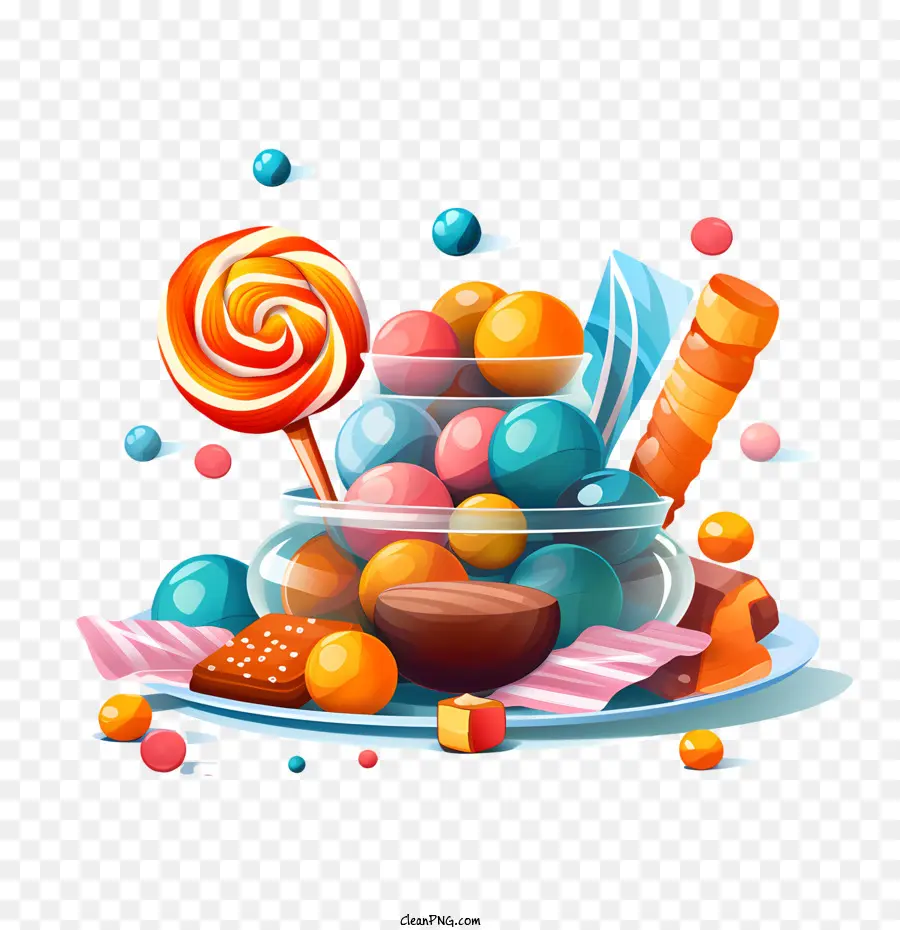 Dia Nacional Dos Doces，Pirulitos Coloridos PNG