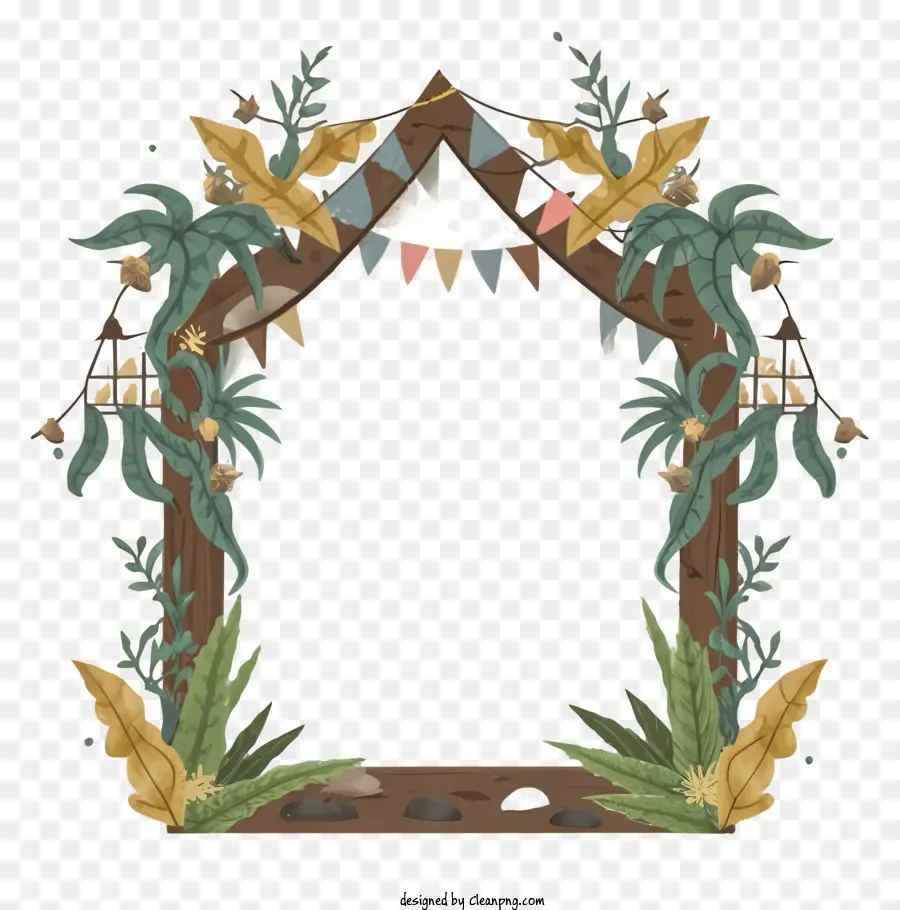 Galhos，Arco Decorativo PNG