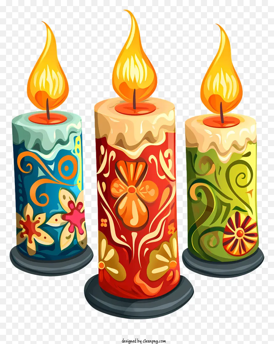 Velas Ortodoxas De Ano Novo，Velas Coloridas PNG