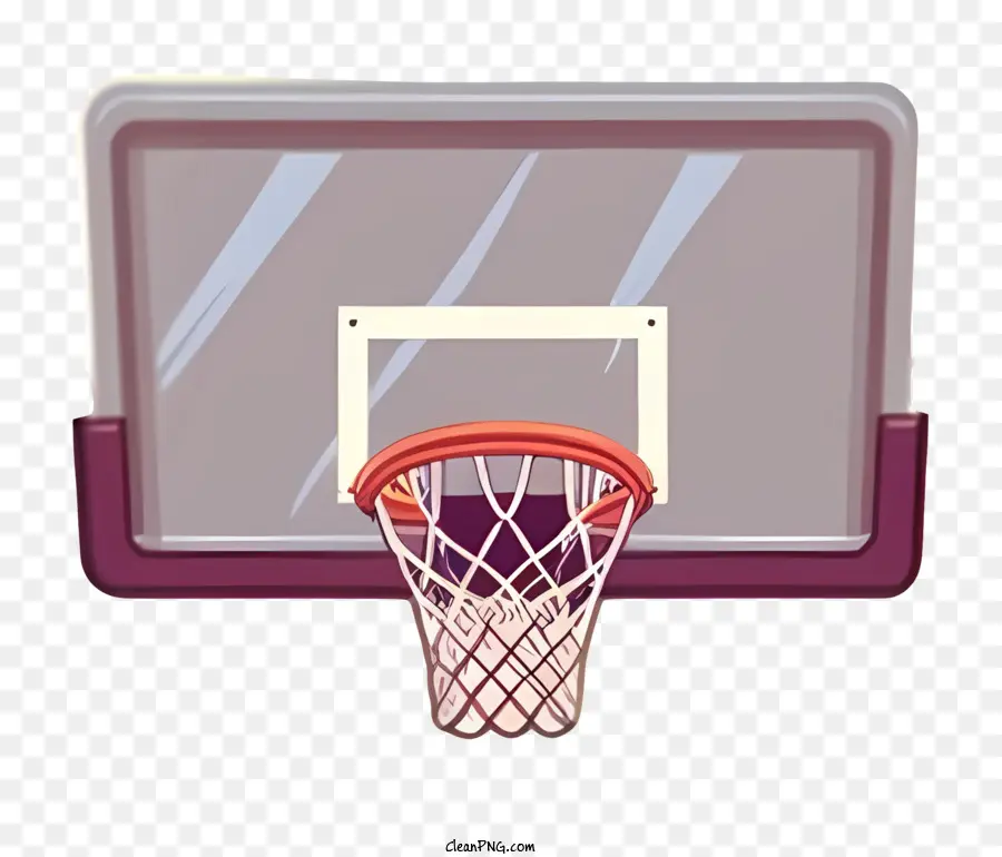 Quadra De Basquete Dos Desenhos Animados，Cesta De Basquete PNG