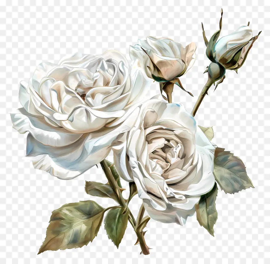 Rosas Brancas，Rosa Branca PNG